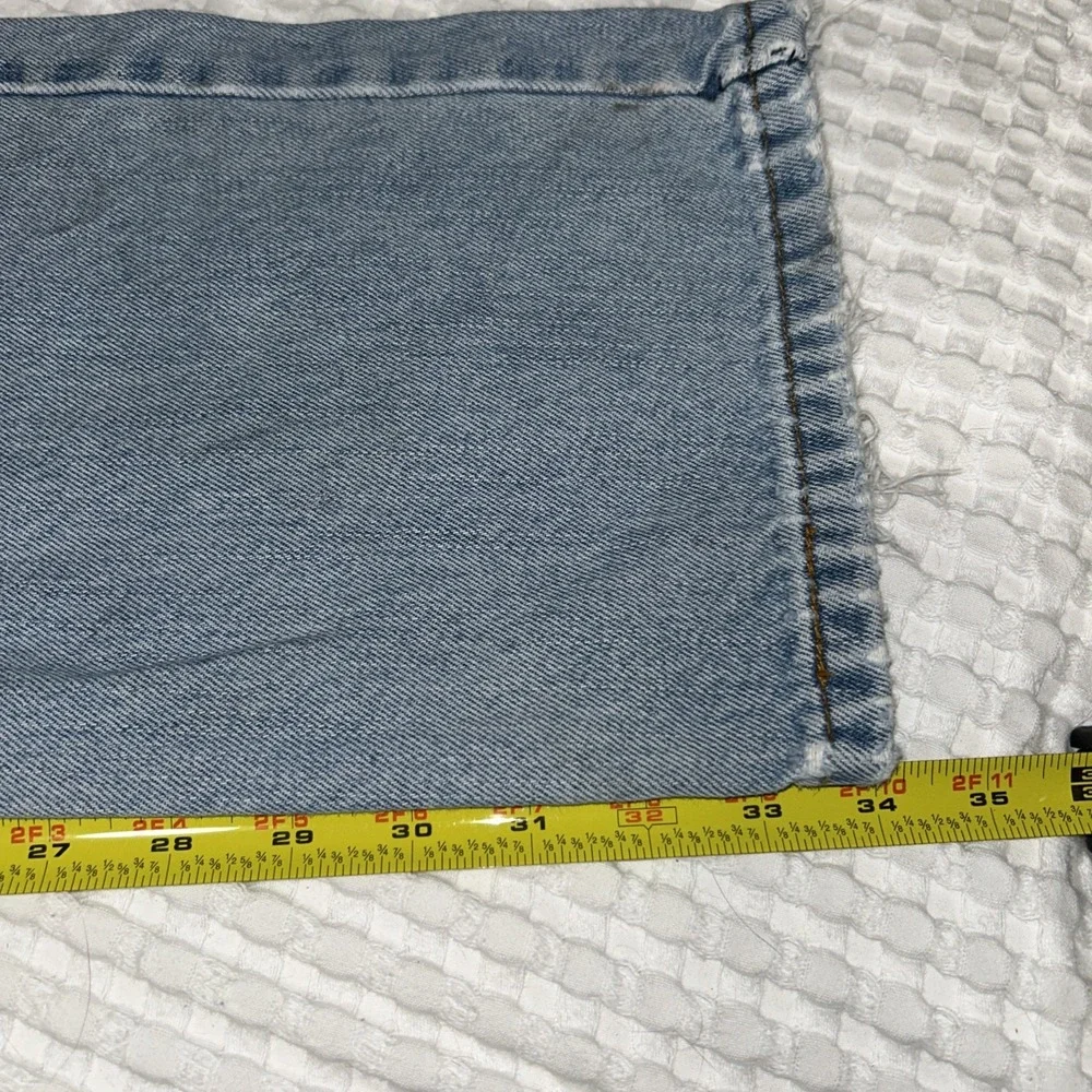 Vintage Y2K Levi's 505 Jeans 34x34 Light Wash Destroyed Distressed Grunge